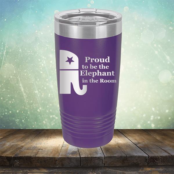 Proud To Be The Elephant in the Room - Laser Etched Tumbler Mug