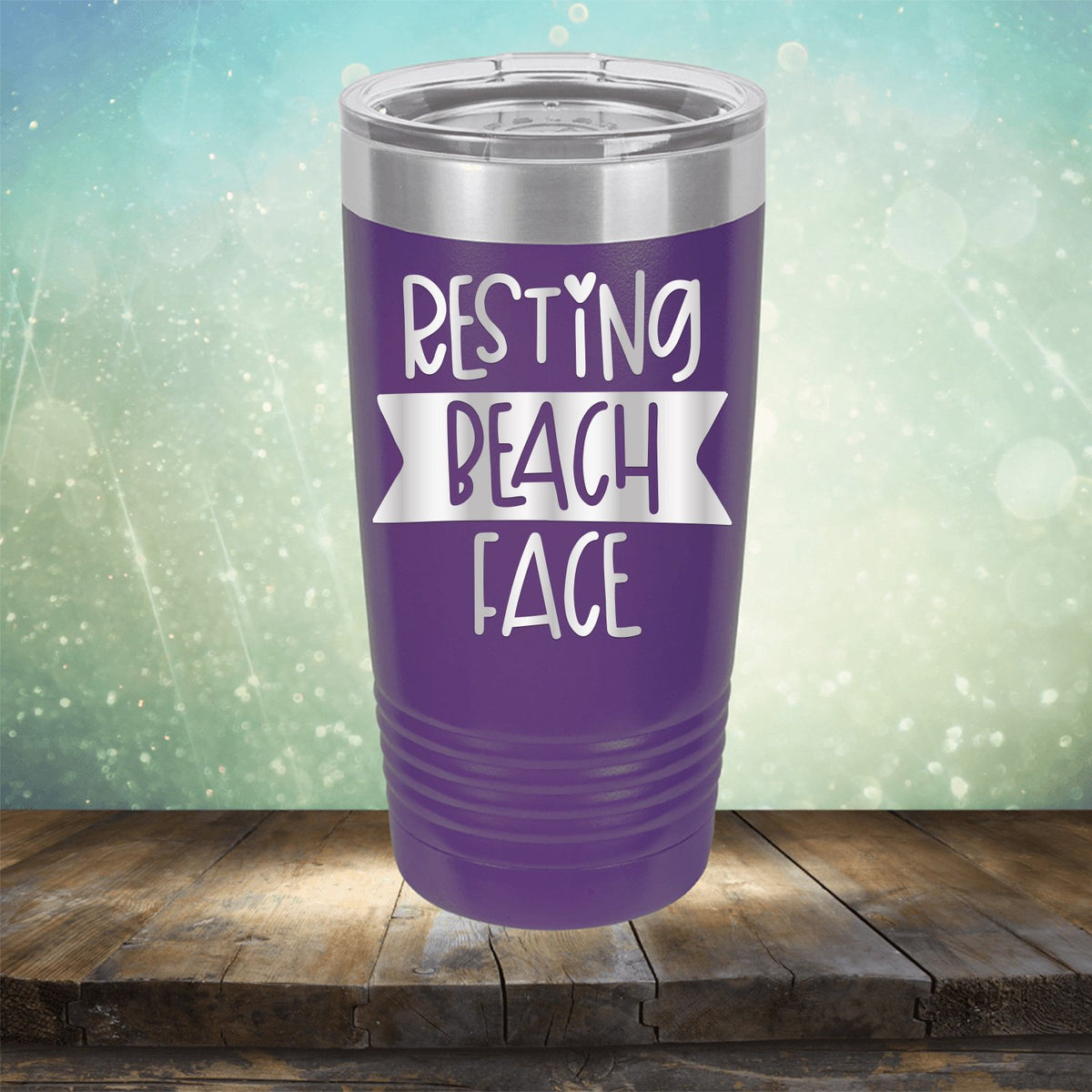 Resting Beach Face - Laser Etched Tumbler Mug