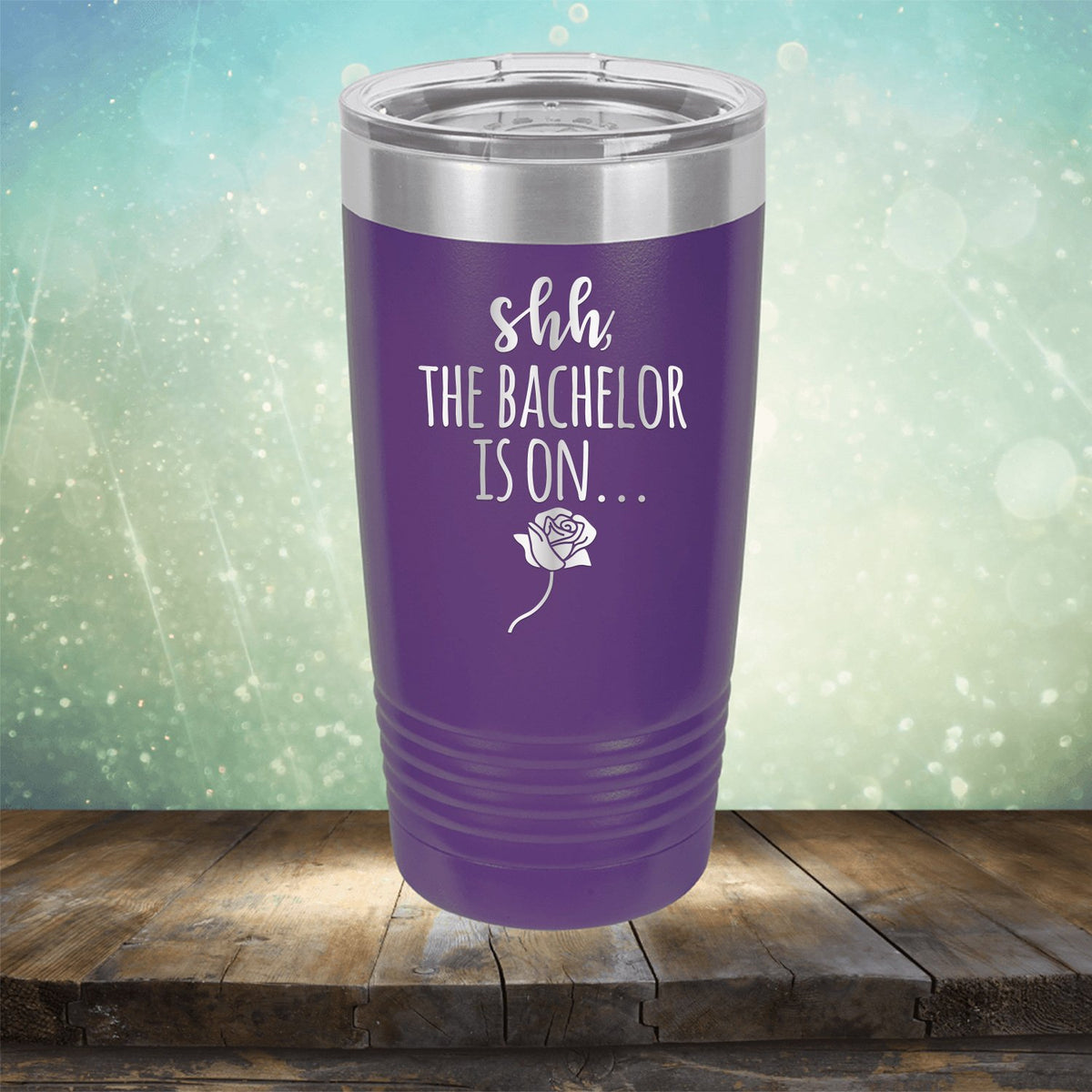 Shh... The Bachelor is On - Laser Etched Tumbler Mug