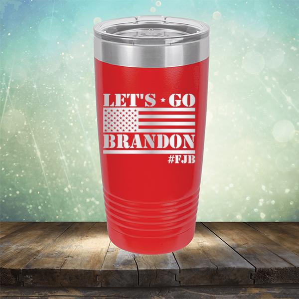 Let&#39;s Go Brandon American Flag - Laser Etched Tumbler Mug