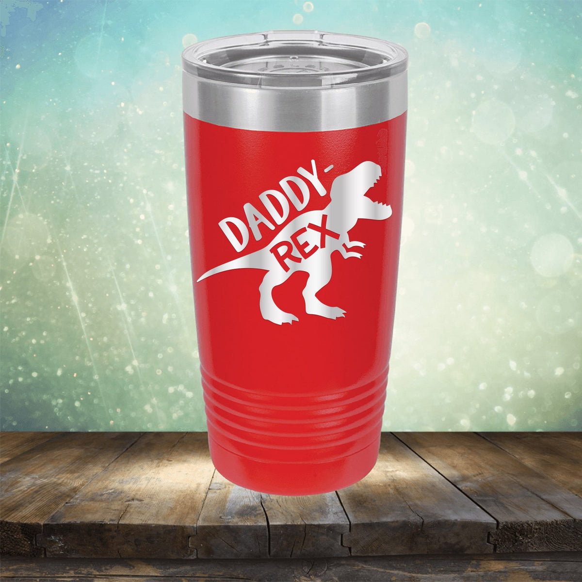 Daddy Rex Dinosaur - Laser Etched Tumbler Mug