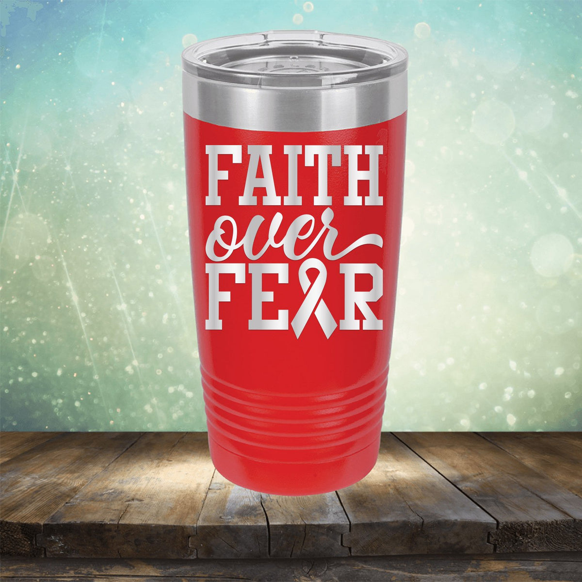 Faith Over Fear - Laser Etched Tumbler Mug