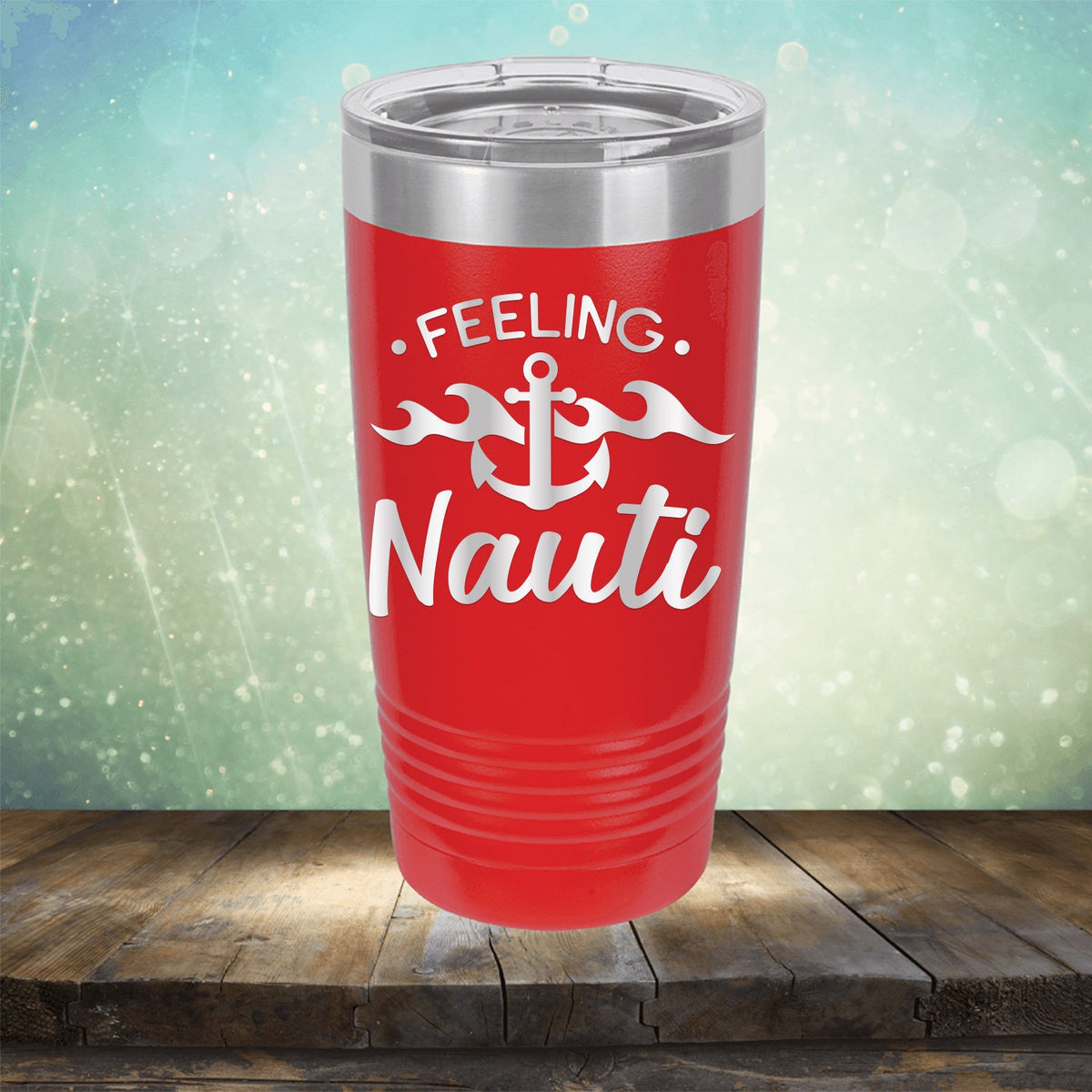 Feeling Nauti with Anchor - Laser Etched Tumbler Mug