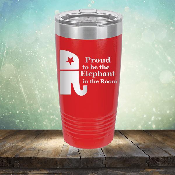 Proud To Be The Elephant in the Room - Laser Etched Tumbler Mug