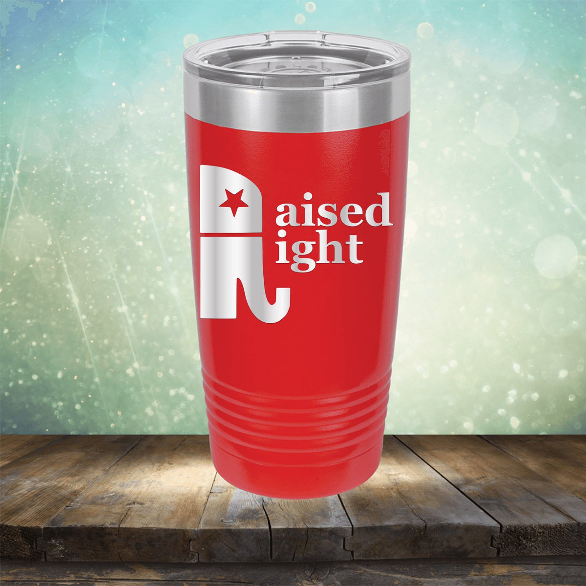 Elephant Raised Right - Laser Etched Tumbler Mug