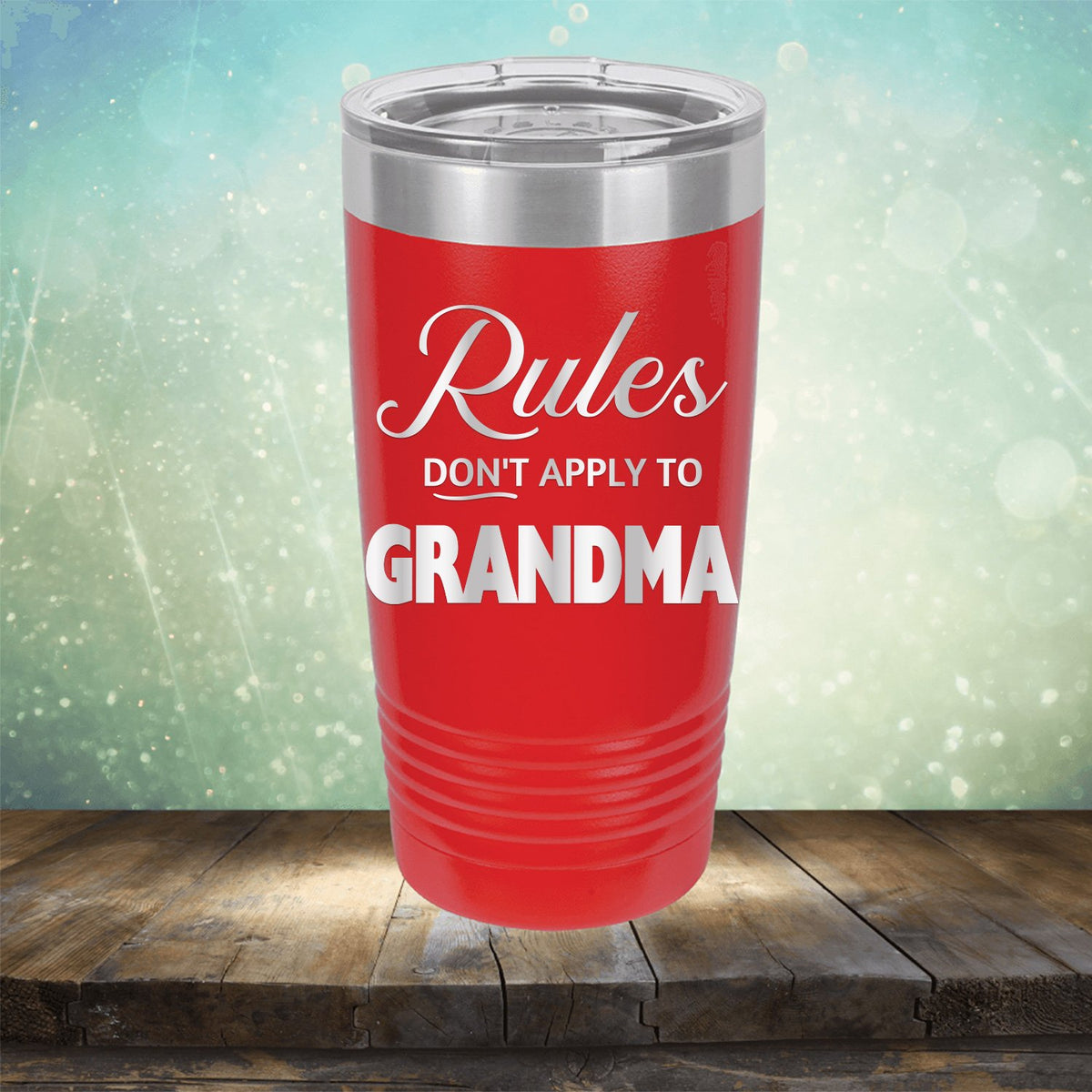 Rules Don&#39;t Apply To Grandma - Laser Etched Tumbler Mug