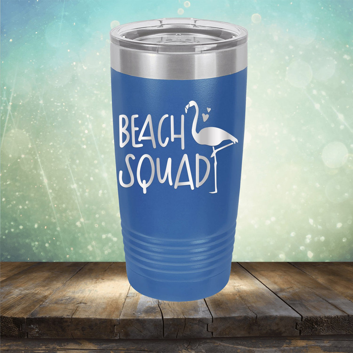 Beach Squad with Swan - Laser Etched Tumbler Mug