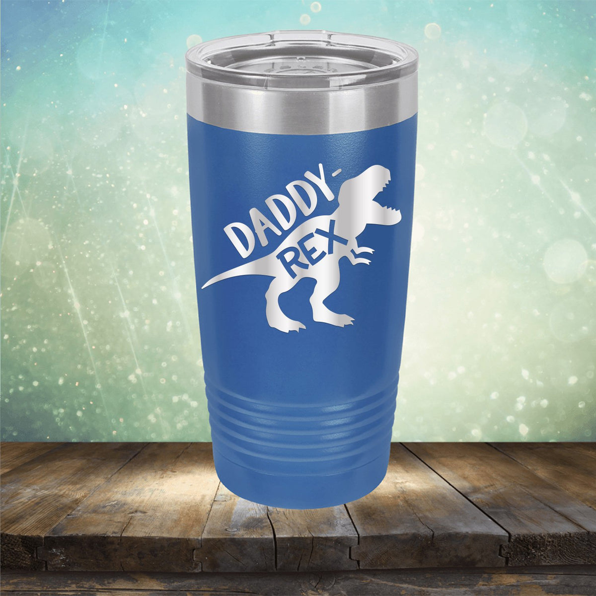 Daddy Rex Dinosaur - Laser Etched Tumbler Mug