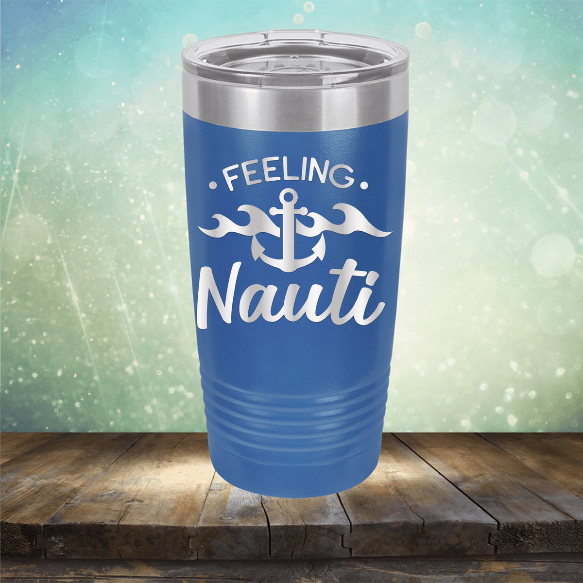 Feeling Nauti with Anchor - Laser Etched Tumbler Mug