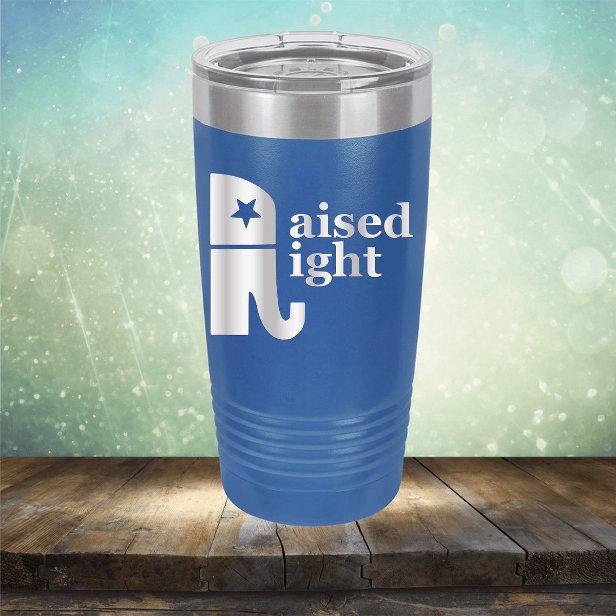 Elephant Raised Right - Laser Etched Tumbler Mug