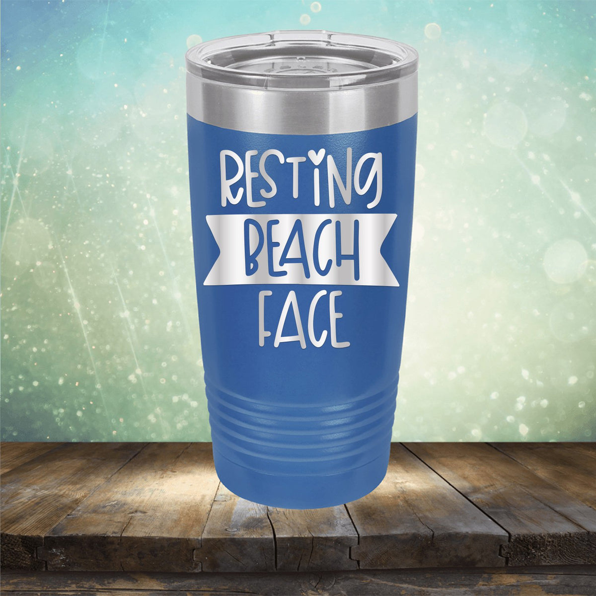 Resting Beach Face - Laser Etched Tumbler Mug