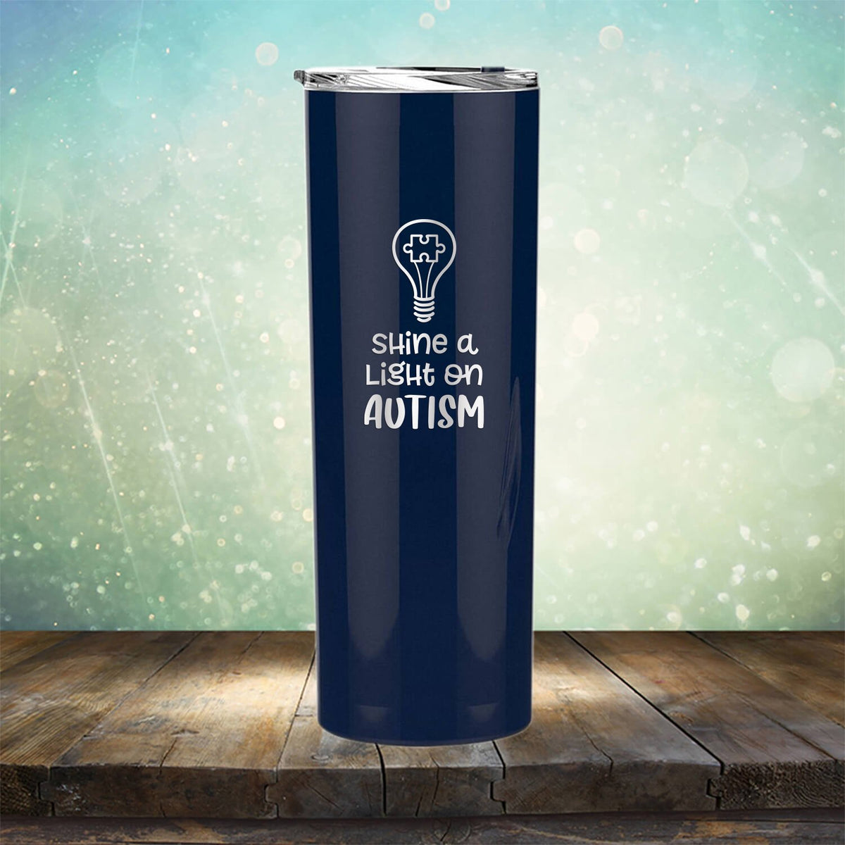 Shine A Light on Autism - Laser Etched Tumbler Mug