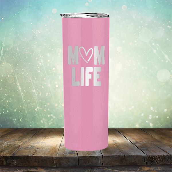 Mom Life with Heart - Laser Etched Tumbler Mug