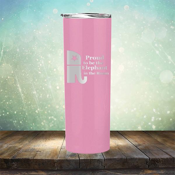 Proud To Be The Elephant in the Room - Laser Etched Tumbler Mug