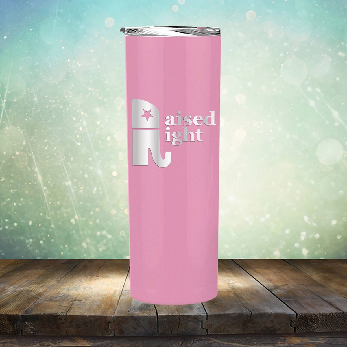 Elephant Raised Right - Laser Etched Tumbler Mug