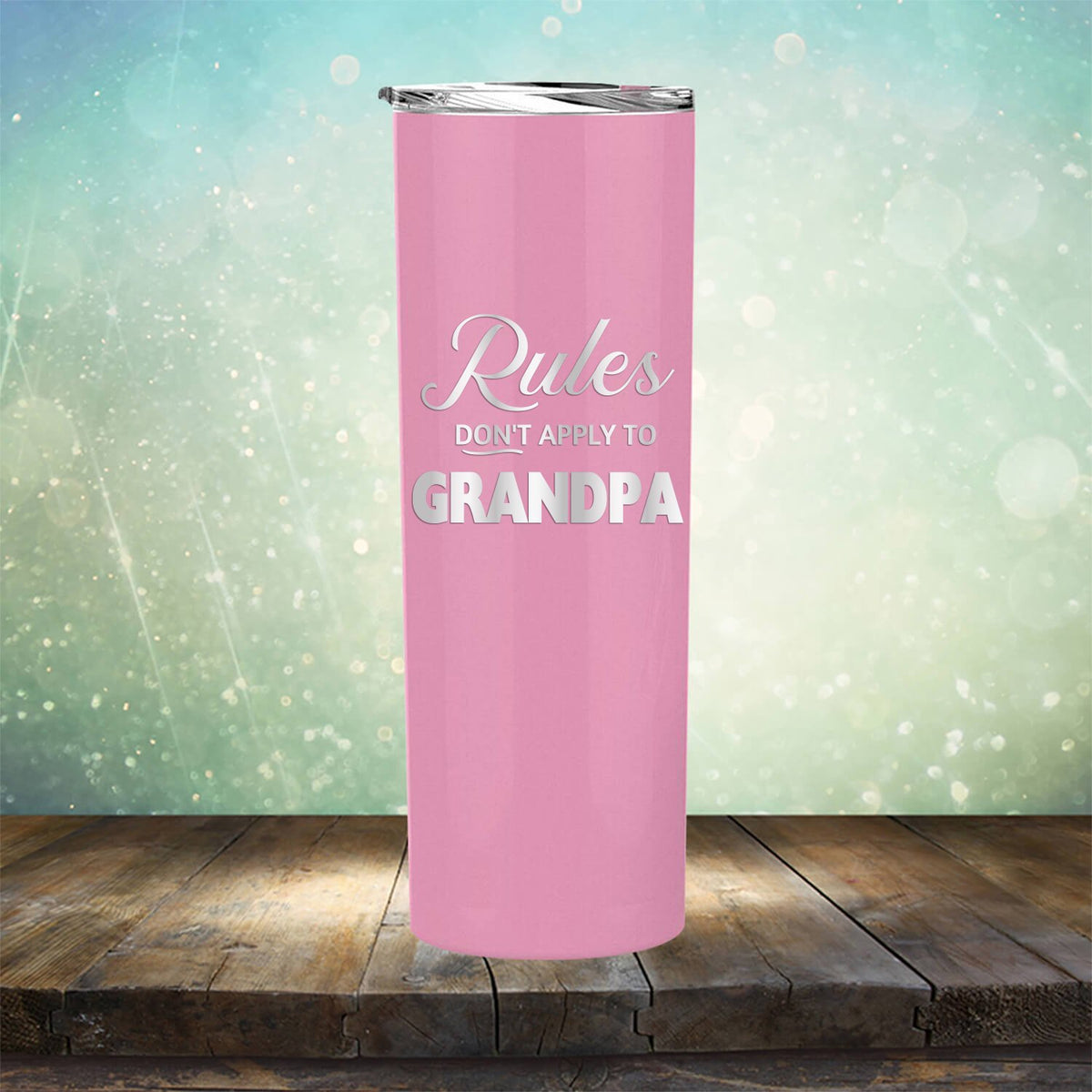 Rules Don&#39;t Apply To Grandpa - Laser Etched Tumbler Mug