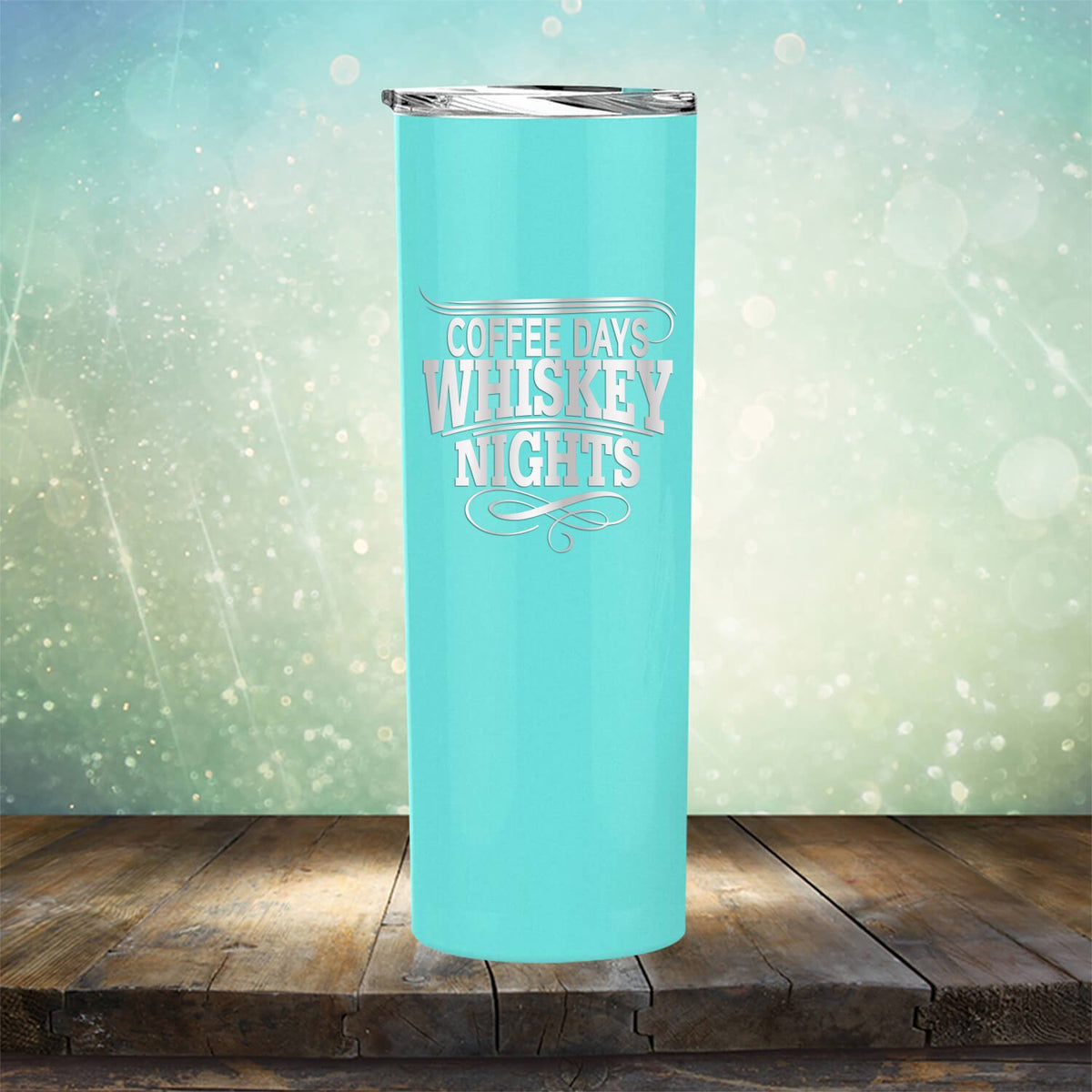 Coffee Days Whiskey Nights - Laser Etched Tumbler Mug