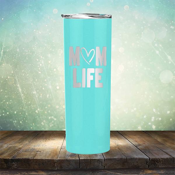 Mom Life with Heart - Laser Etched Tumbler Mug