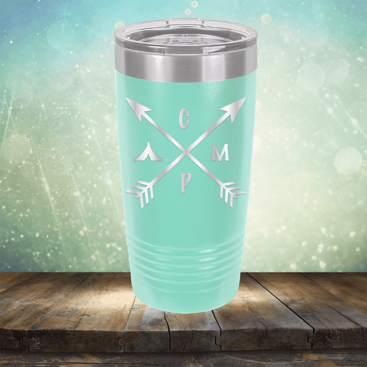 Camp with Arrows - Laser Etched Tumbler Mug