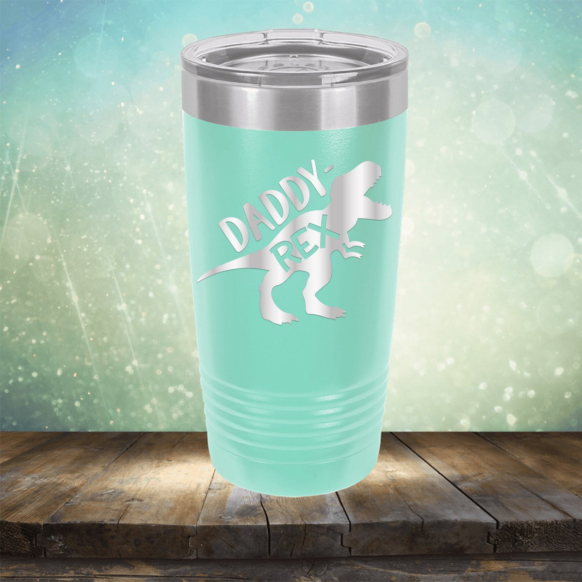 Daddy Rex Dinosaur - Laser Etched Tumbler Mug
