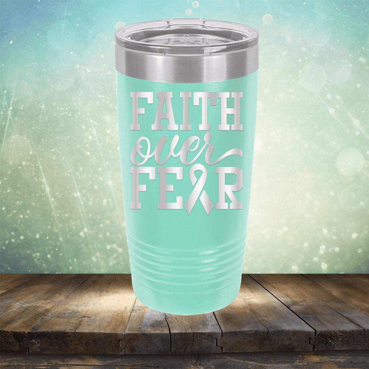 Faith Over Fear - Laser Etched Tumbler Mug