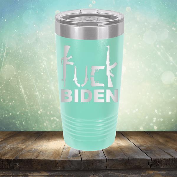 Fuck Biden Guns - Laser Etched Tumbler Mug