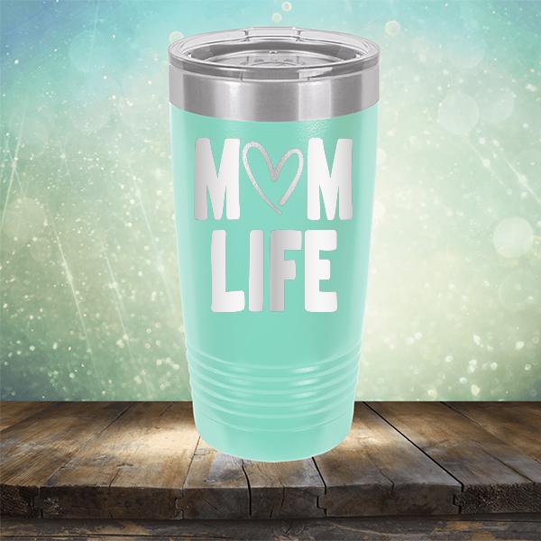 Mom Life with Heart - Laser Etched Tumbler Mug