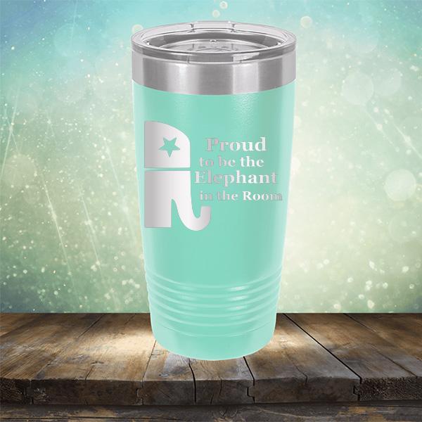 Proud To Be The Elephant in the Room - Laser Etched Tumbler Mug