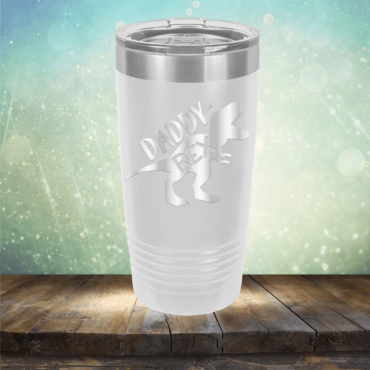 Daddy Rex Dinosaur - Laser Etched Tumbler Mug