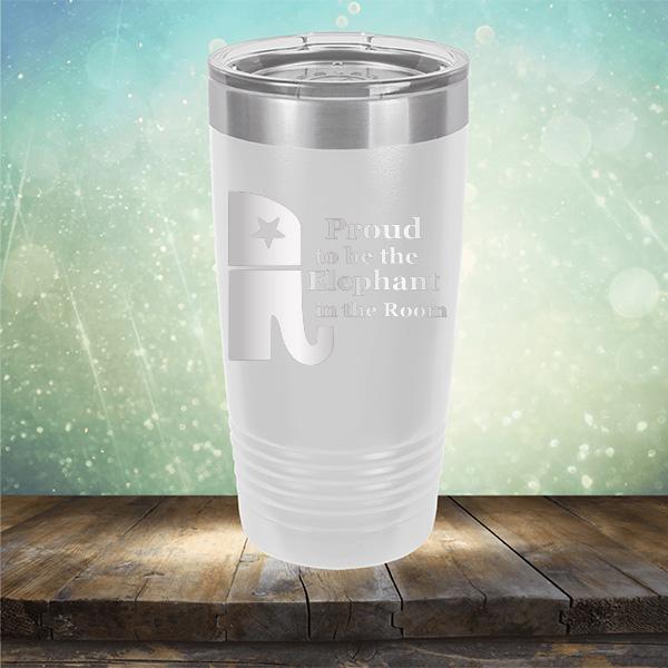 Proud To Be The Elephant in the Room - Laser Etched Tumbler Mug