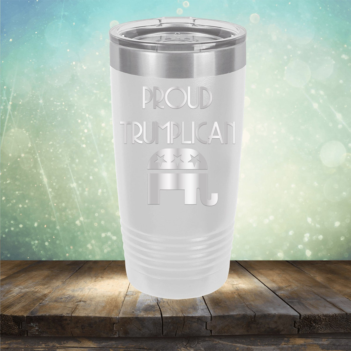 Proud Trumplican Elephant - Laser Etched Tumbler Mug