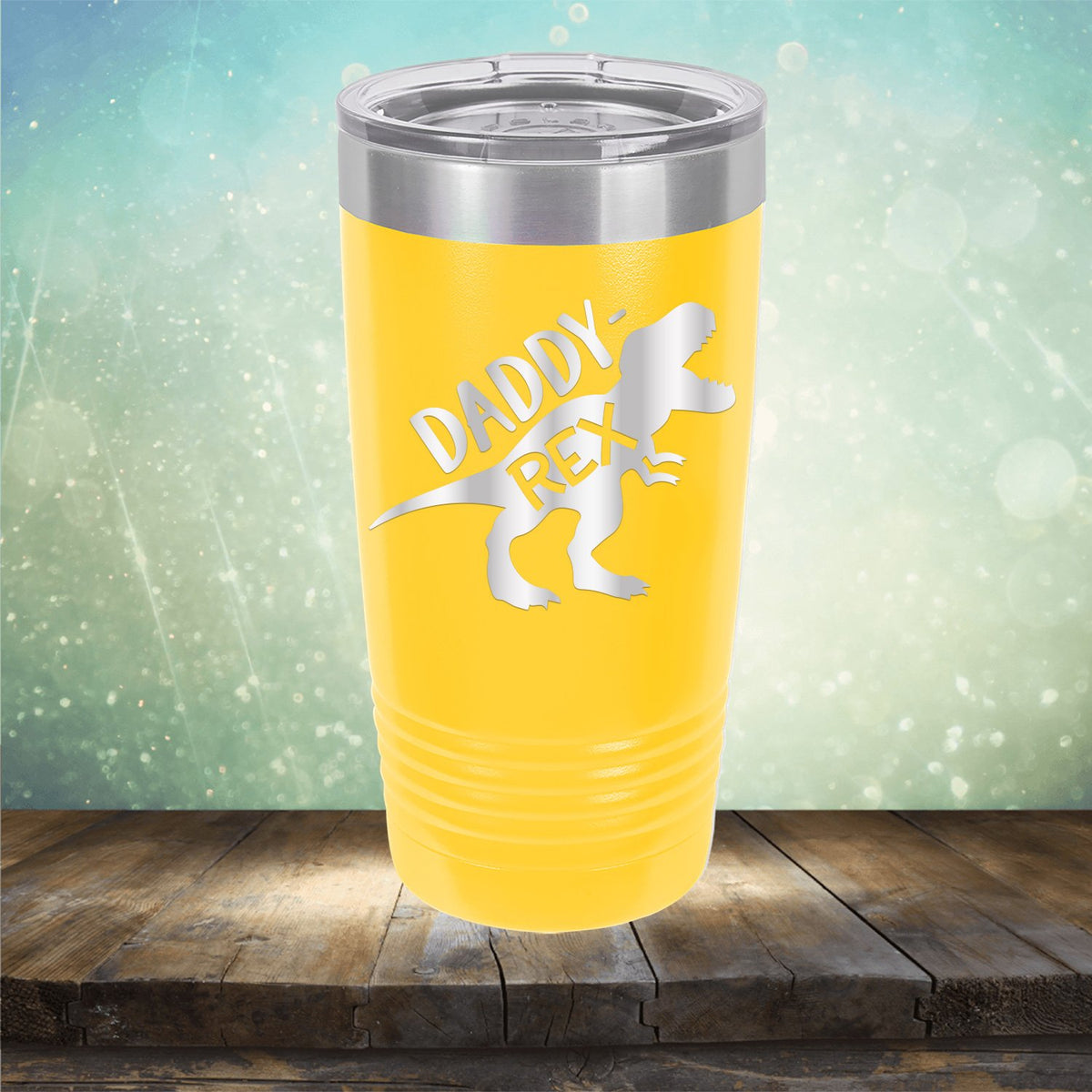 Daddy Rex Dinosaur - Laser Etched Tumbler Mug
