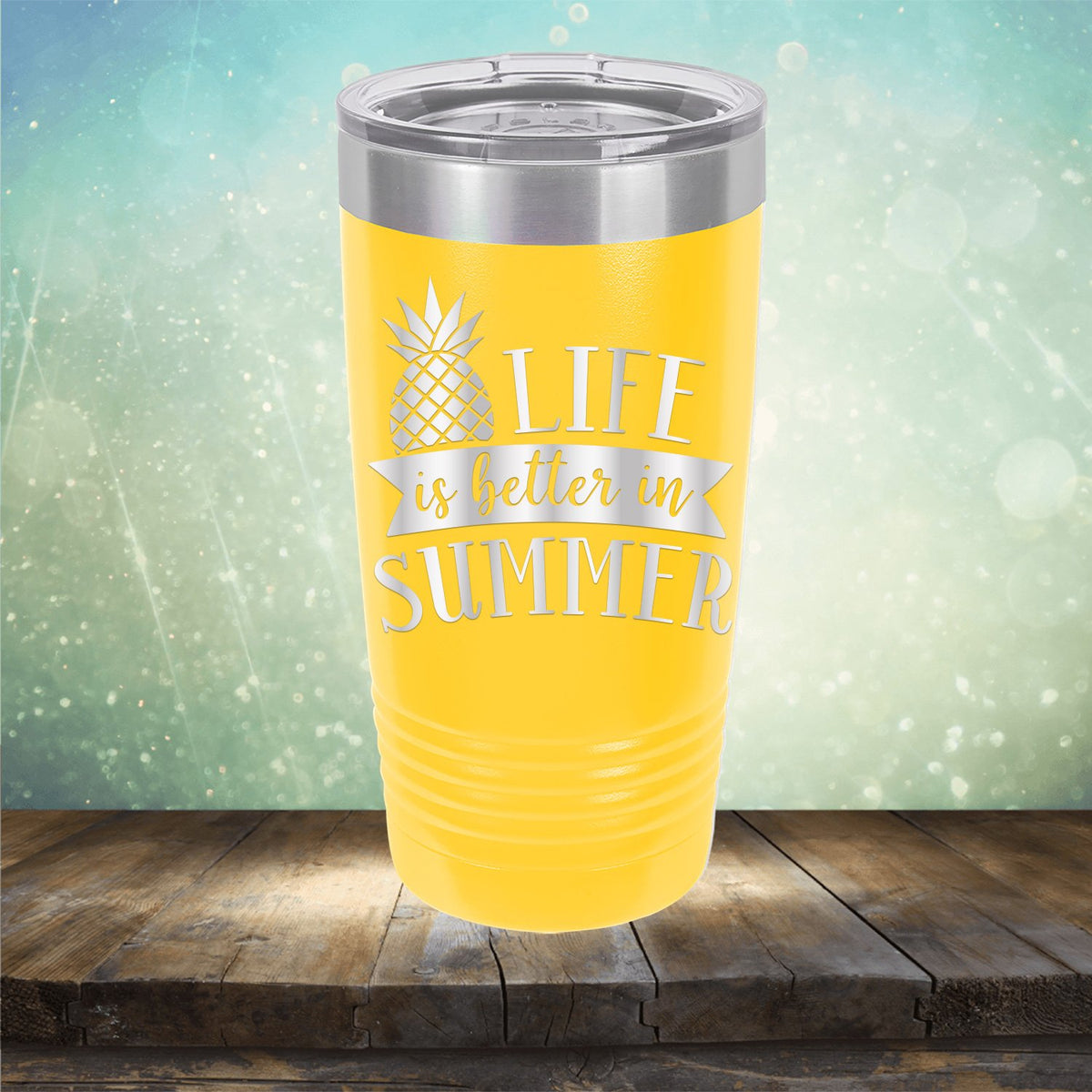 Life is Better in Summer - Laser Etched Tumbler Mug