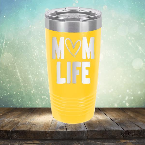 Mom Life with Heart - Laser Etched Tumbler Mug