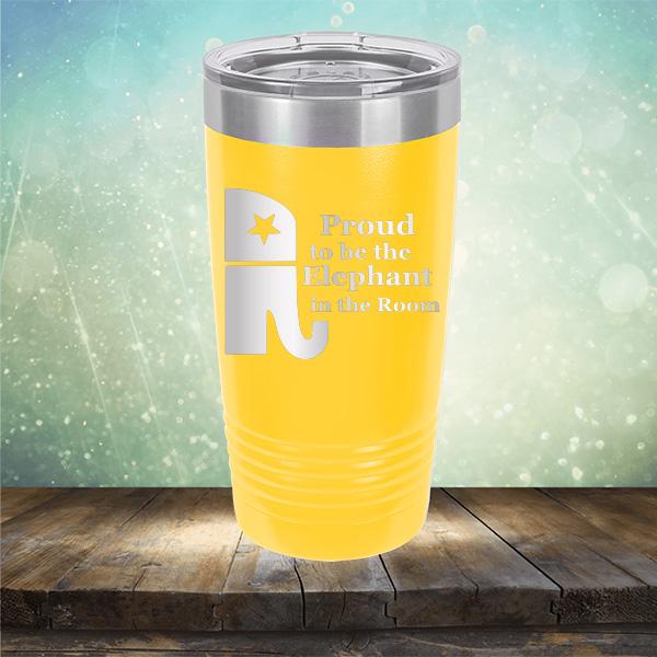 Proud To Be The Elephant in the Room - Laser Etched Tumbler Mug