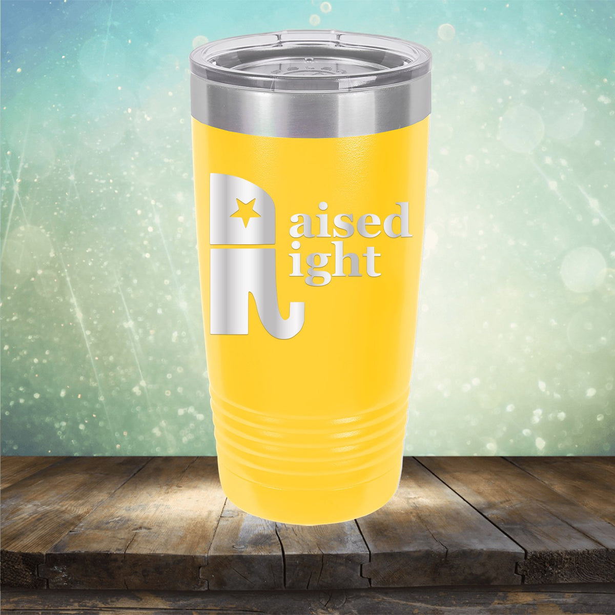 Elephant Raised Right - Laser Etched Tumbler Mug