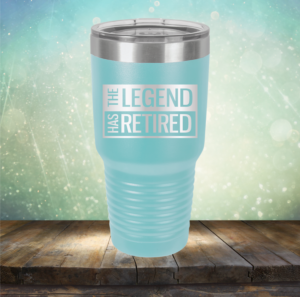 The Legend has Retired - Laser Etched Tumbler Mug