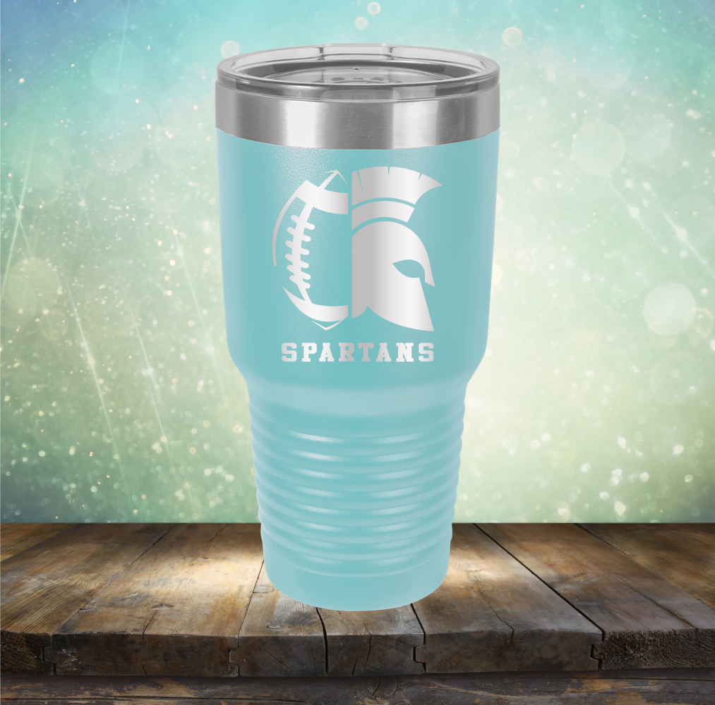 Spartans Football - Laser Etched Tumbler Mug
