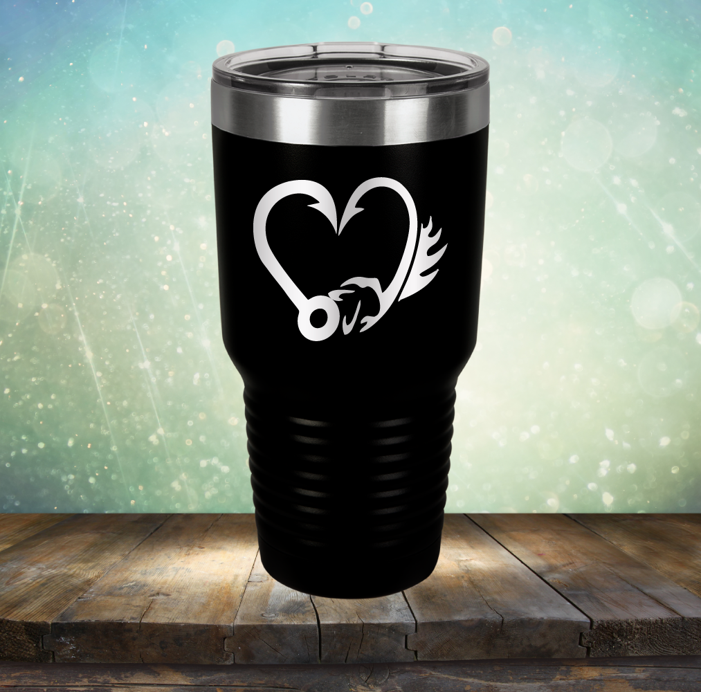 Fish Hook Love - Laser Etched Tumbler Mug