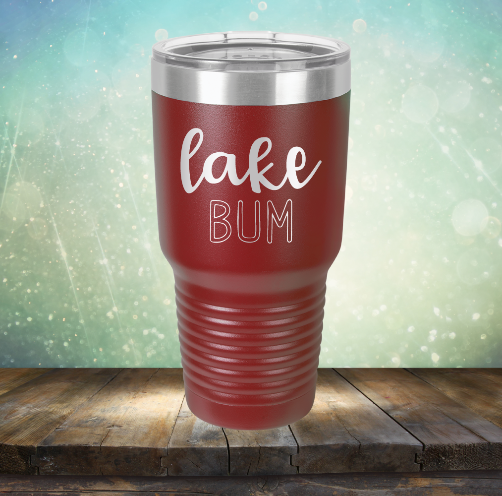 Lake Bum - Laser Etched Tumbler Mug