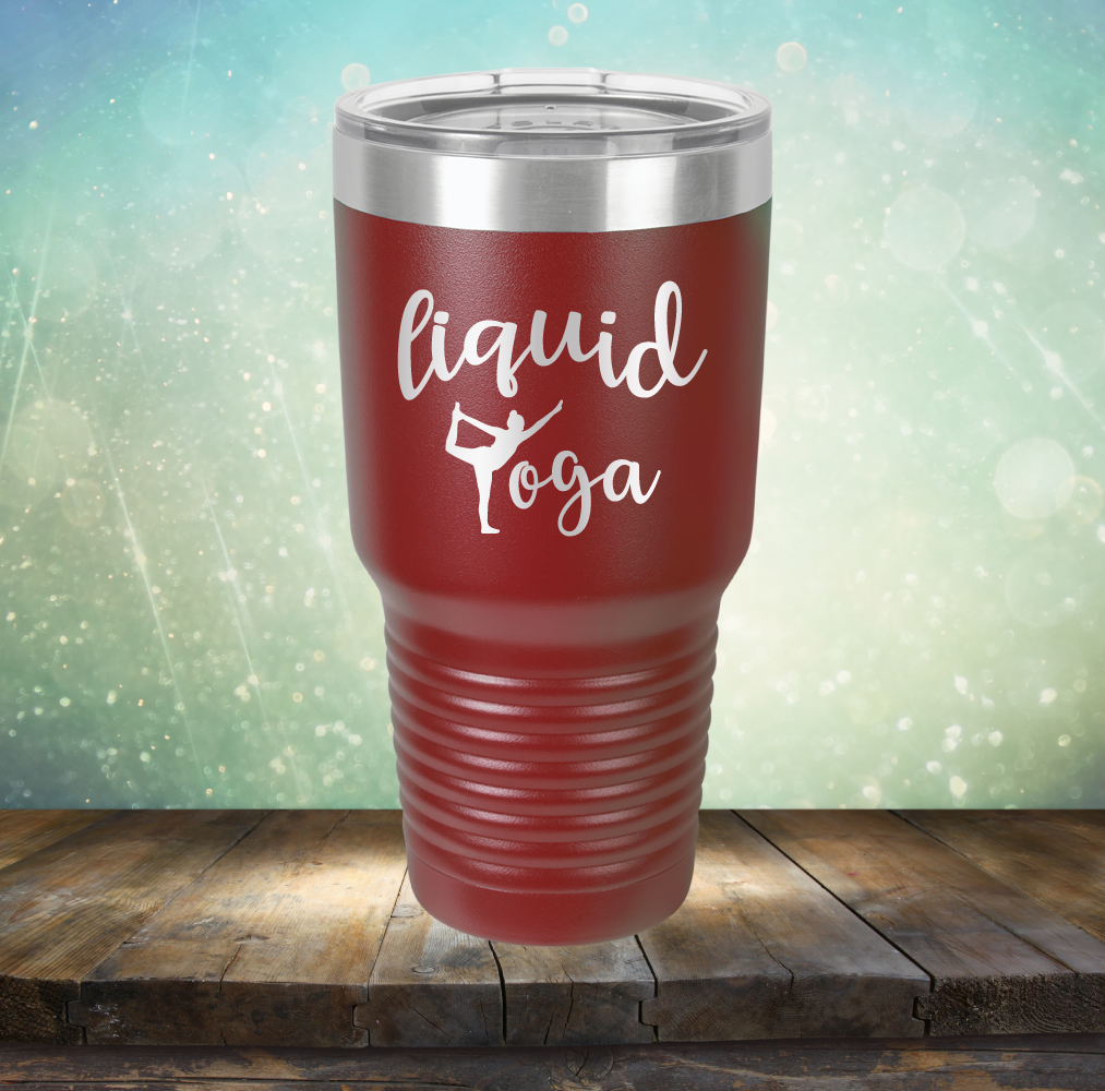 Liquid Yoga - Laser Etched Tumbler Mug