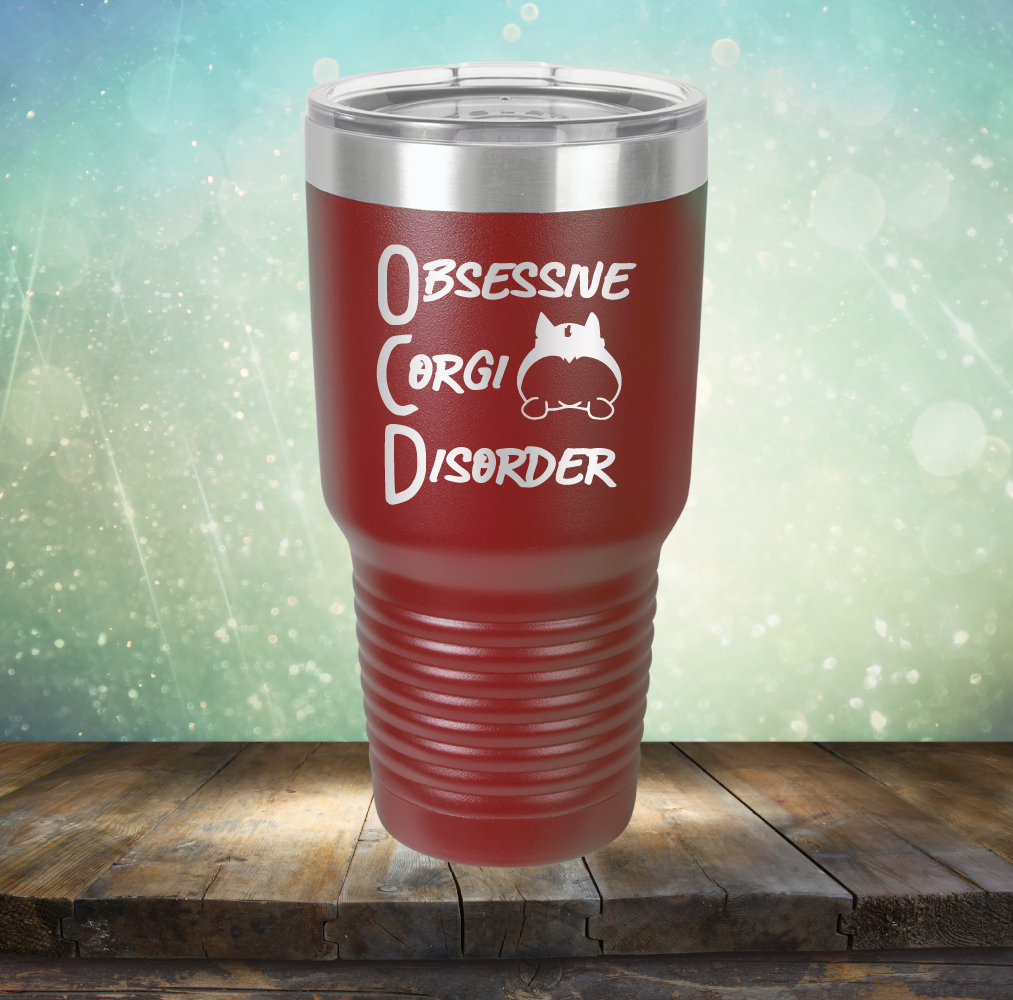 Obsessive Corgi Disorder - Laser Etched Tumbler Mug