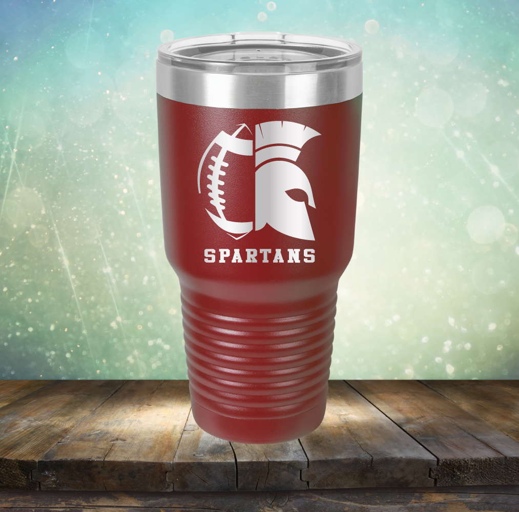 Spartans Football - Laser Etched Tumbler Mug