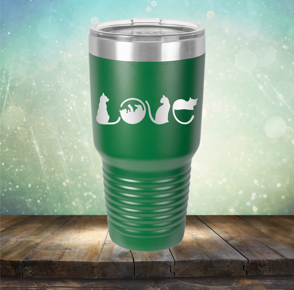 Cat Love - Laser Etched Tumbler Mug