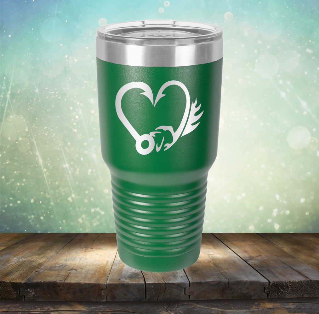 Fish Hook Love - Laser Etched Tumbler Mug