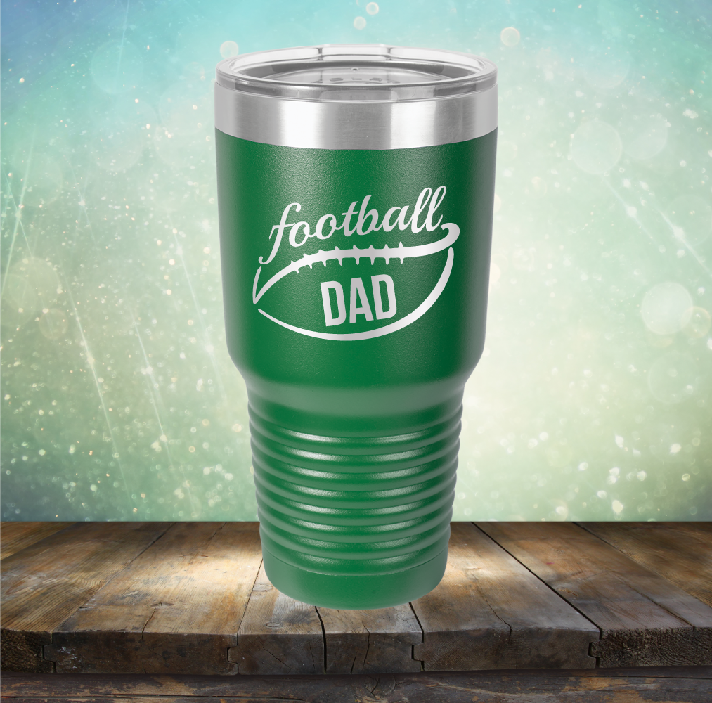 Football Dad - Laser Etched Tumbler Mug