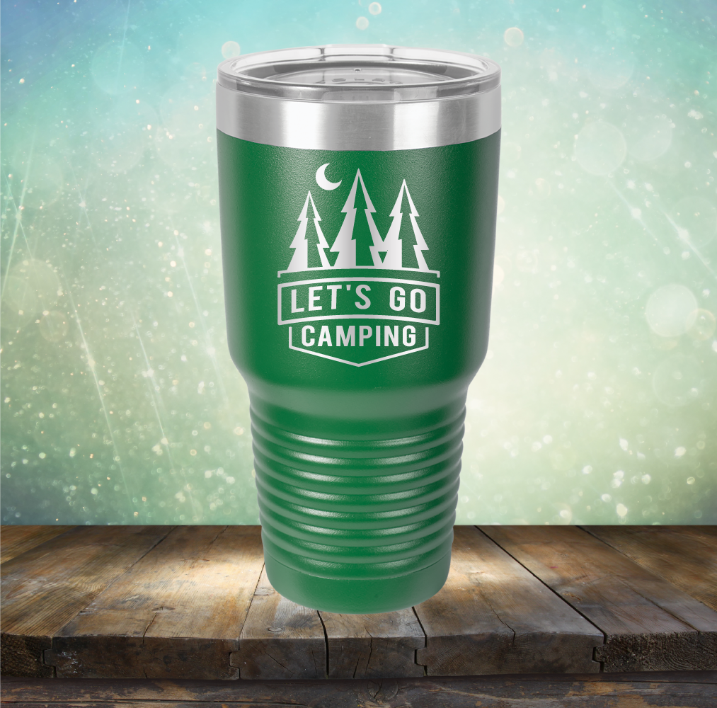 Let&#39;s Go Camping - Laser Etched Tumbler Mug