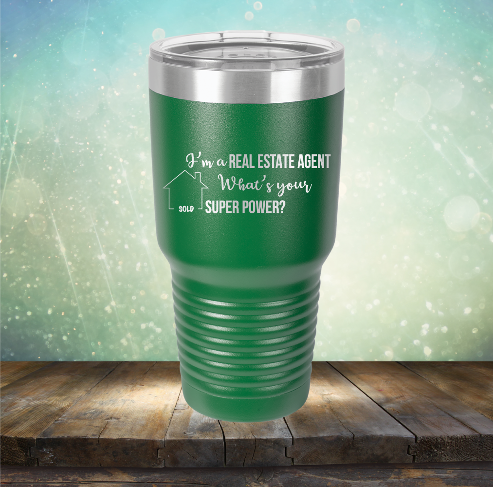 Real Estate Agent Super Power - Laser Etched Tumbler Mug