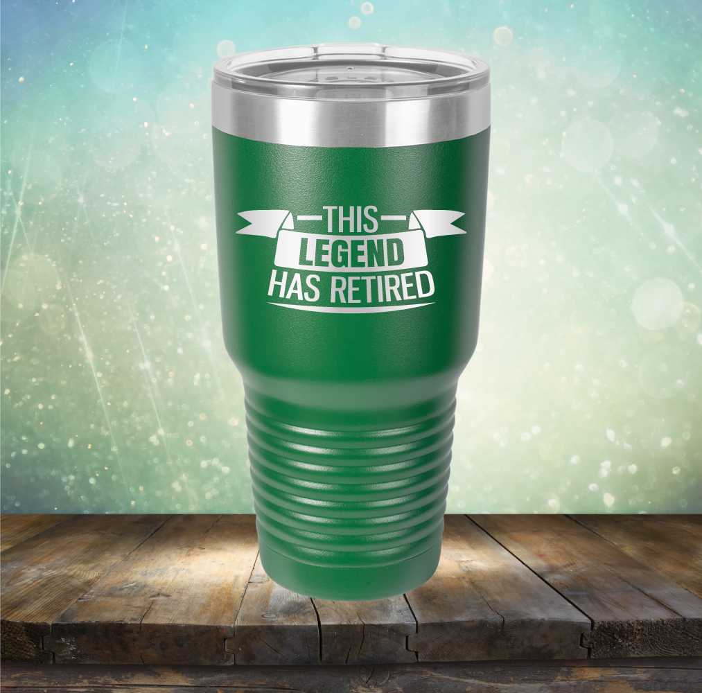 This Legend has Retired - Laser Etched Tumbler Mug