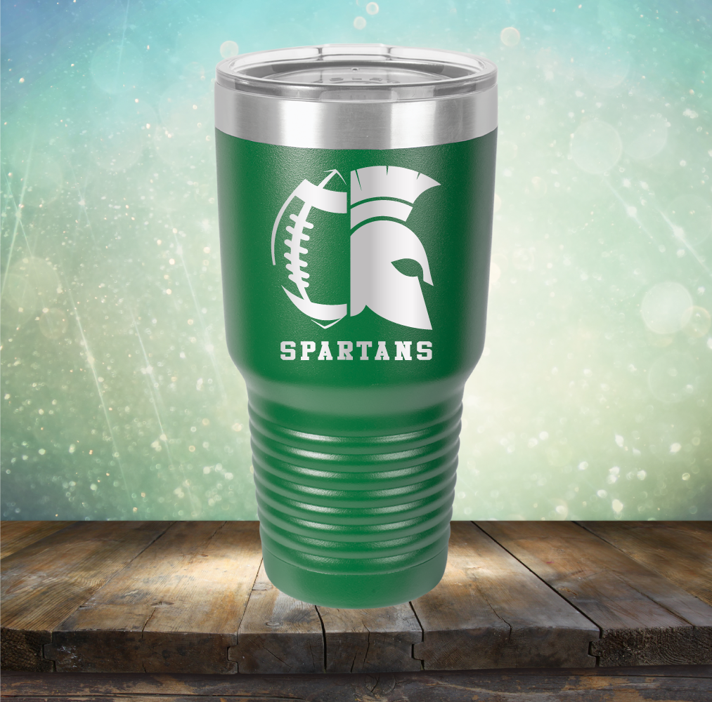 Spartans Football - Laser Etched Tumbler Mug